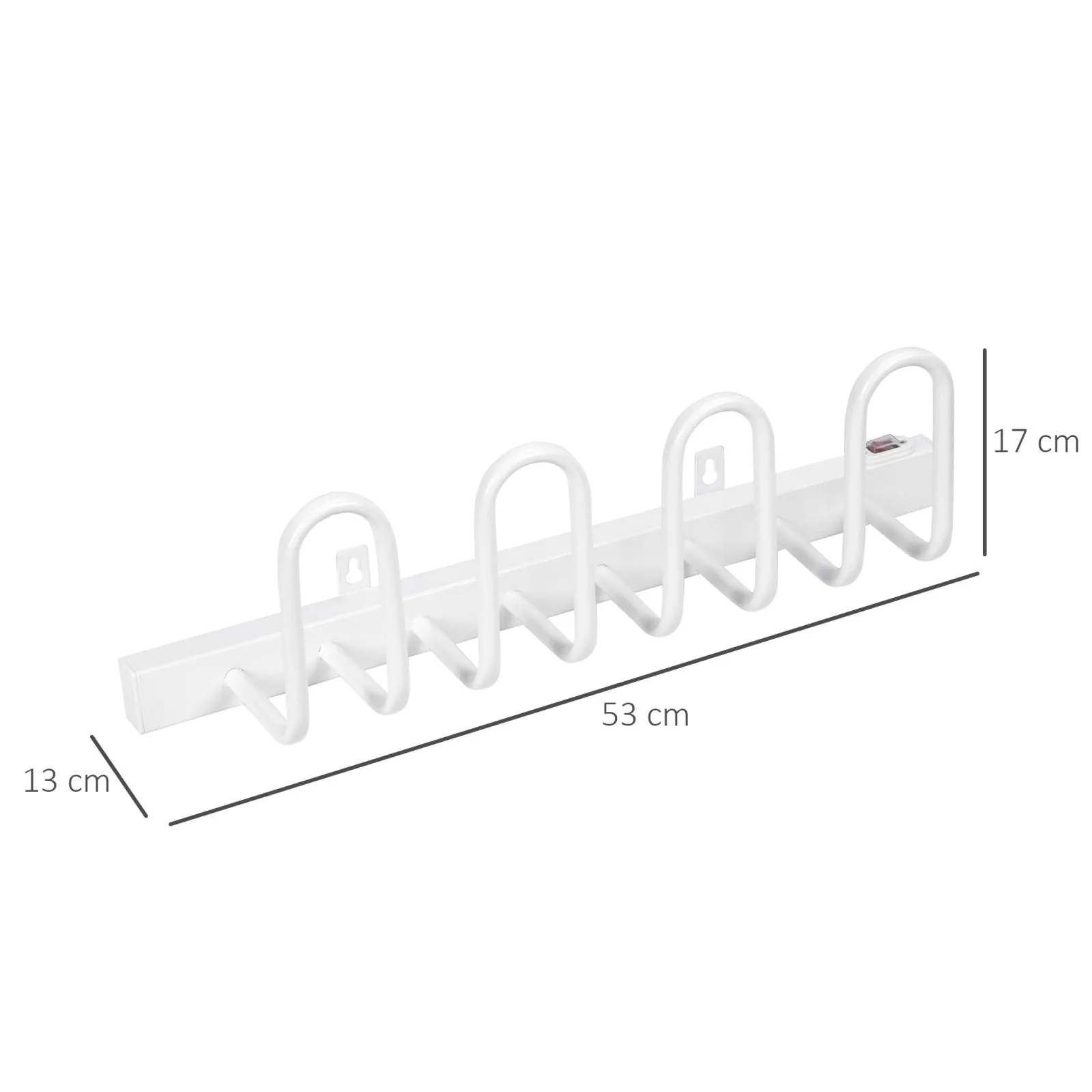 2 Pairs Electric Shoe Dryer Wall Mounted Shoe Warmers with Constant Temperature for Boots Leather Shoes Socks White