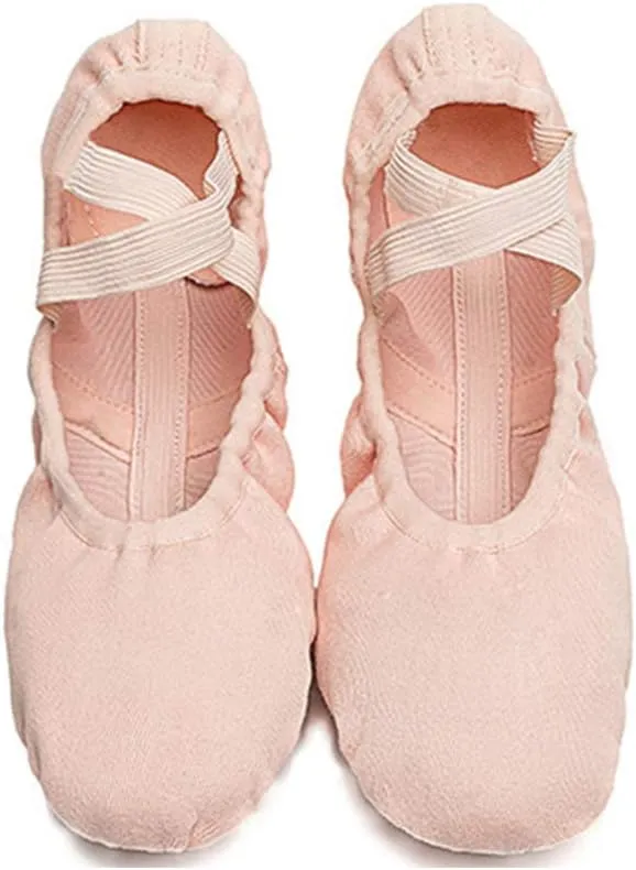 Adult Soft Sole Ballet Shoes Stretch Canvas Sole Ballet Slipper Yoga Ballet Shoes