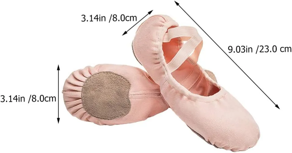 Adult Soft Sole Ballet Shoes Stretch Canvas Sole Ballet Slipper Yoga Ballet Shoes