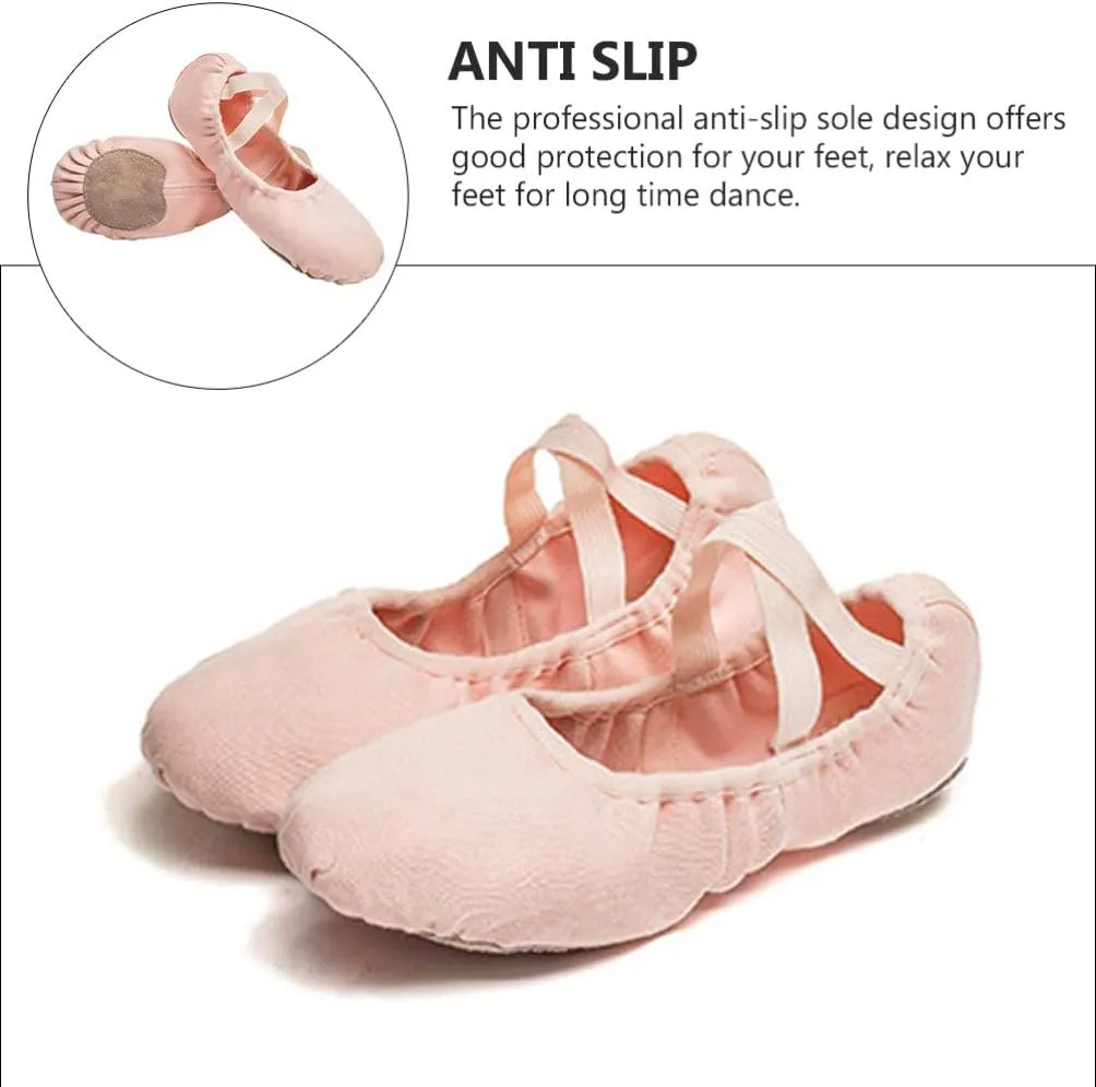 Adult Soft Sole Ballet Shoes Stretch Canvas Sole Ballet Slipper Yoga Ballet Shoes