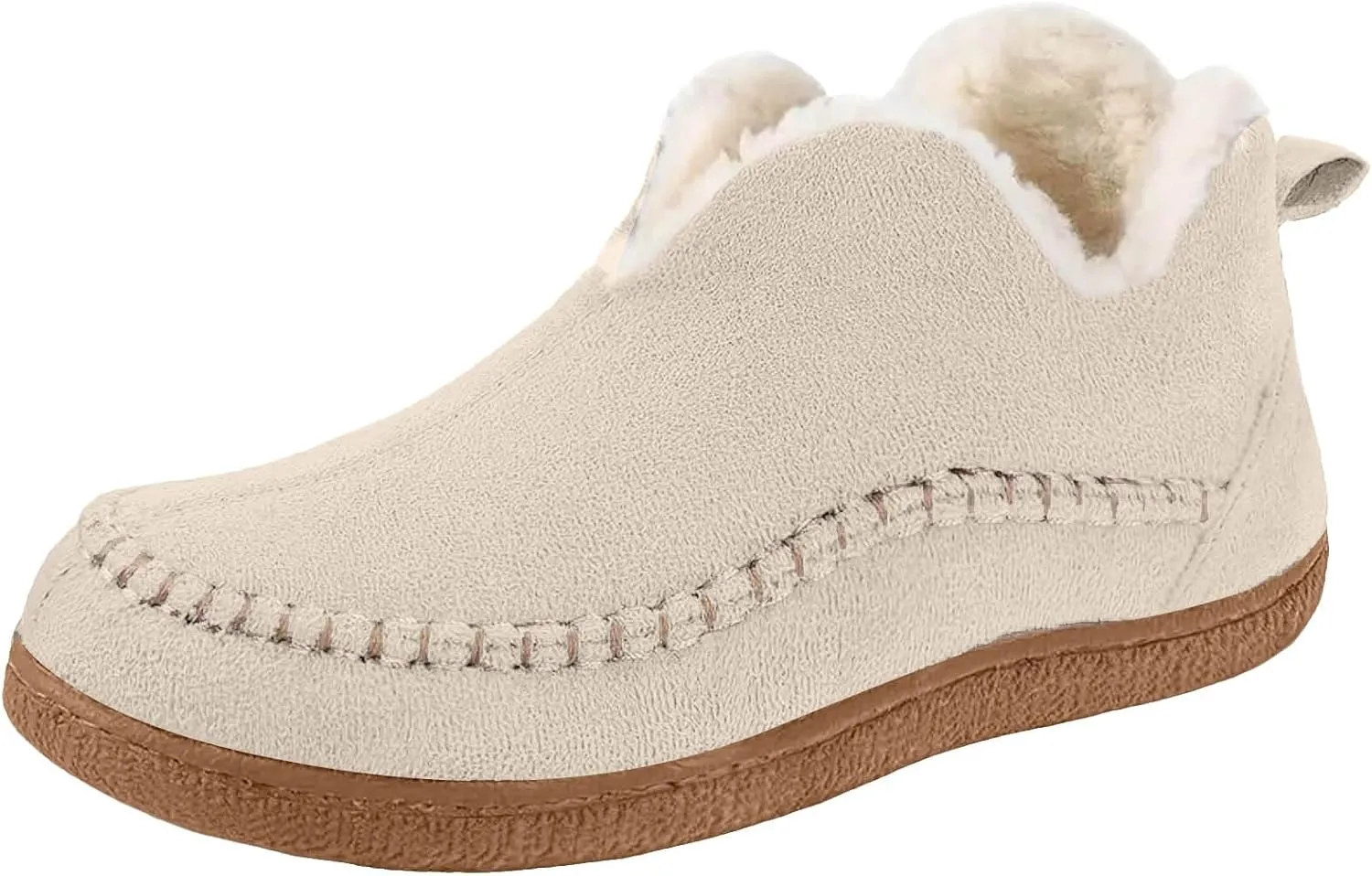 Ankle Boots for Women, Winter Warm Cozy Suede Indoor Outdoor Ankle Boots With Memory Foam Comfy Non Slip House Shoes