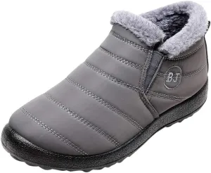 Ankle Boots for Women, Women Winter Snow Boots Warm Fur Lined Waterproof Insulated Slip On Outdoor Ankle Booties