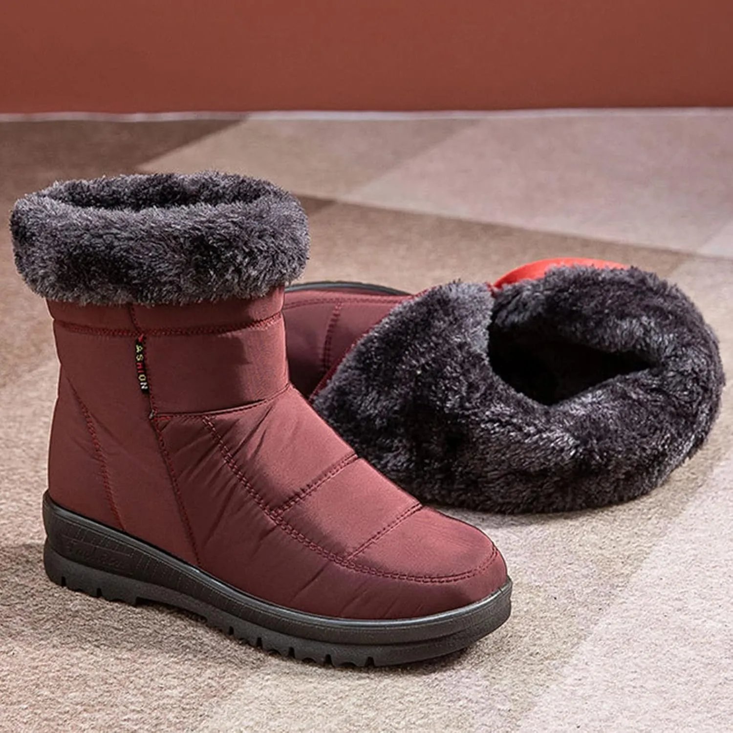 Ankle Snow Boots for Women 2023 Boots Snow for Women Warm Winter Boots Women Waterproof Womens Snow Shoes Dressy Botas Para El FrO De Mujer