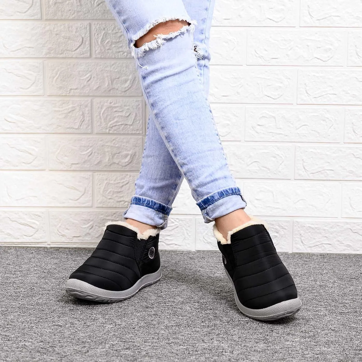 Ankle Snow Boots for Women 2023 Waterproof Non Slip Winter Boots Women Ladies Waterproof Snow Boots with Heels Boots for Winter Botas De Mujeres Para El FrO