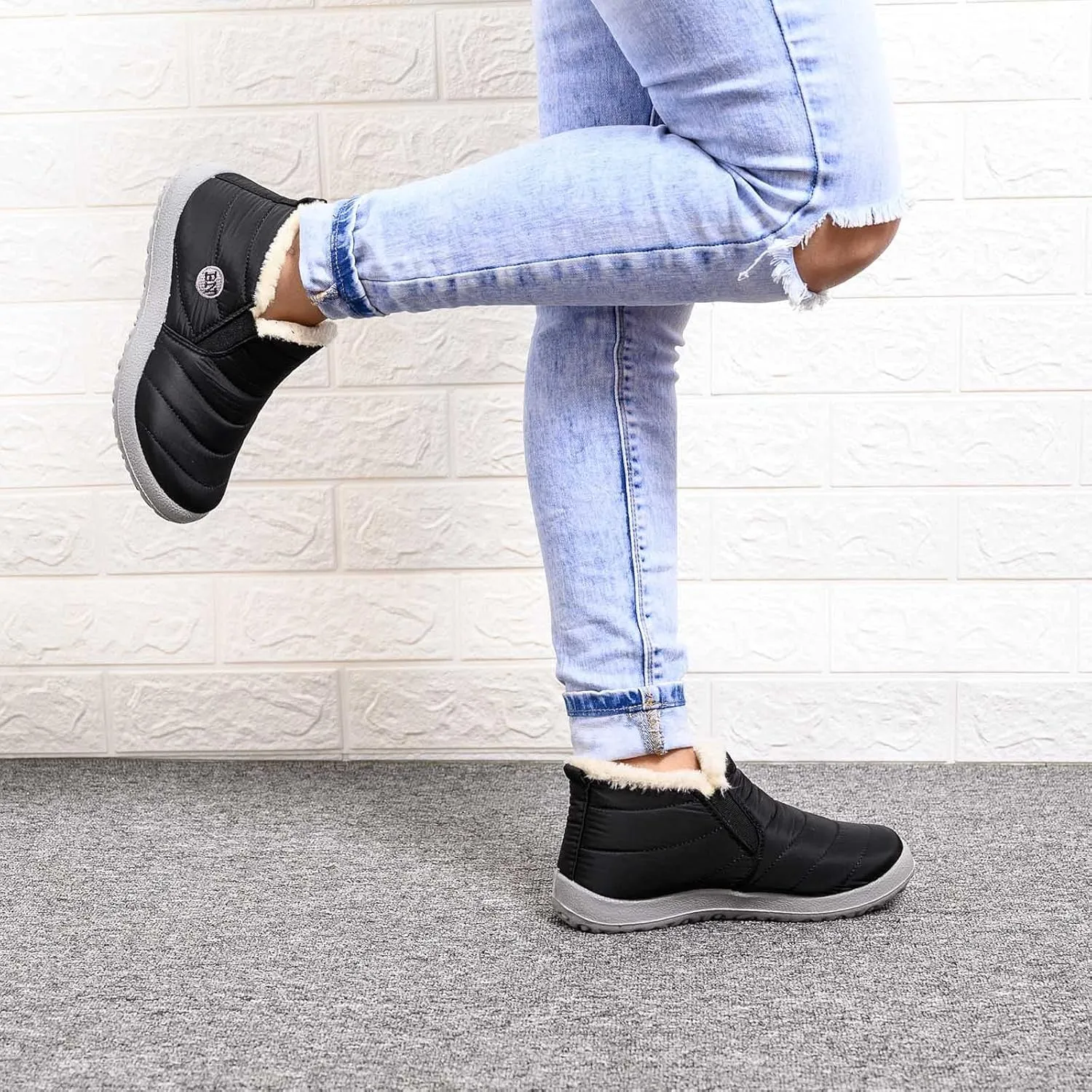 Ankle Snow Boots for Women 2023 Waterproof Non Slip Winter Boots Women Ladies Waterproof Snow Boots with Heels Boots for Winter Botas De Mujeres Para El FrO
