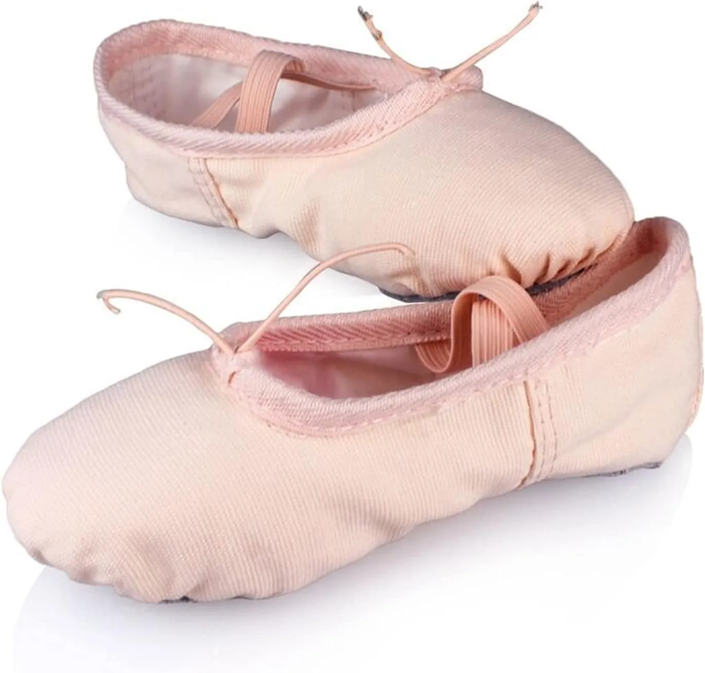 Ballet Shoes 2 Pairs Professional Child Girls Kids Cotton Canvas Soft Ballet Dance Practice Shoes Dance Slippers for Girls Toddlers Women.Pink-27 EU