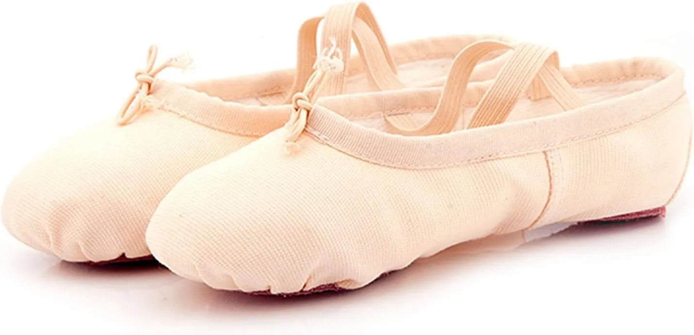 Ballet Shoes for Girls Practise Dance Solid Performance Slipper Canvas Split Sole Shoes for Kids Toddlers