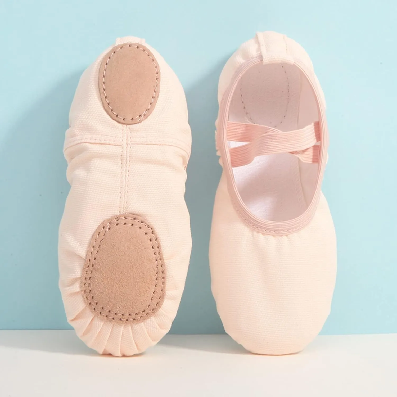 Ballet Shoes for Girls/Toddlers/Kids, Leather Yoga Shoes/Ballet Slippers for Dancing Ballet Performance Indoor Shoes