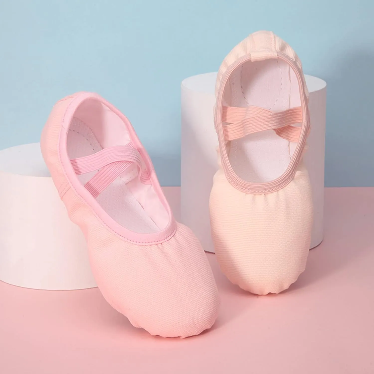Ballet Shoes for Girls/Toddlers/Kids, Leather Yoga Shoes/Ballet Slippers for Dancing Ballet Performance Indoor Shoes