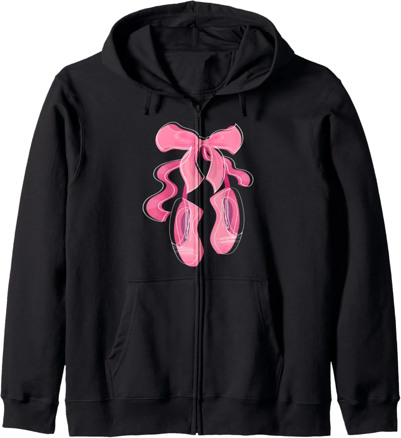 Ballet Shoes I Ballet Dance Dancer Girl Ballerina Zip Hoodie