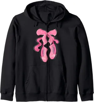 Ballet Shoes I Ballet Dance Dancer Girl Ballerina Zip Hoodie