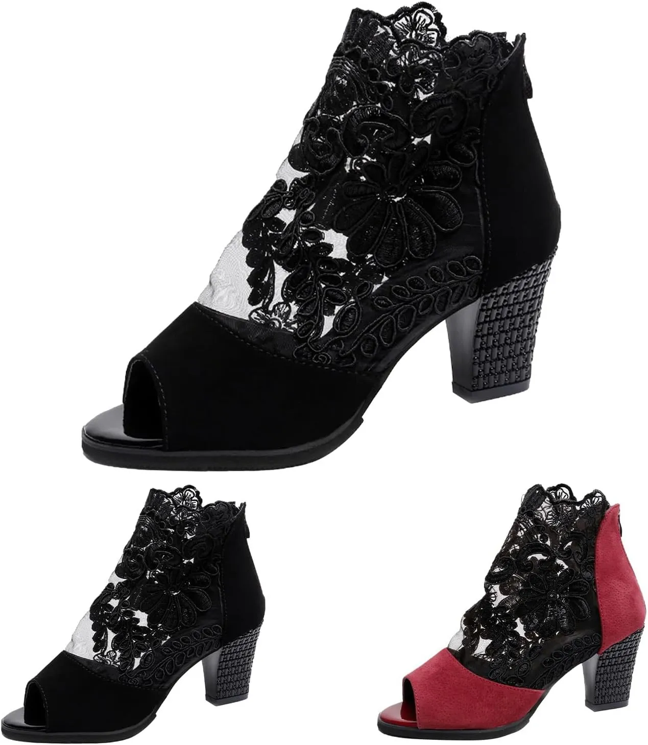 Black Ankle Boots for Women Ladies Boots Wide Calf Cowboy Boots Botas Para Mujeres Ankle Boots for Women Low Heel Dressy Dressy Ankle Booties for Women Evening
