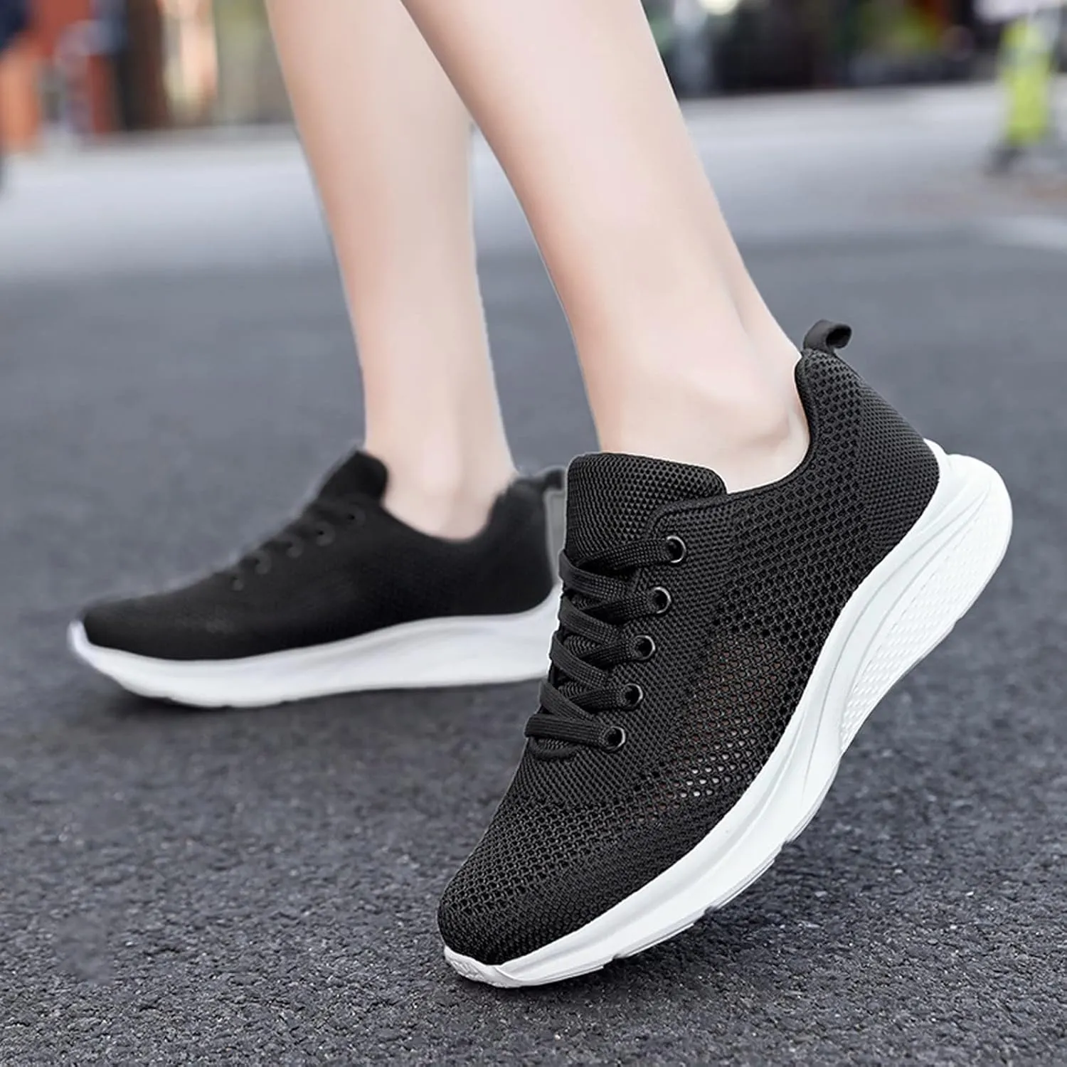 Black High Top Sneakers for Women Comfortable Women's Non Slip Work Shoes Wide Width Black Sneakers for Women Black Casual Sneakers for Women 2023 Zapatos Cerrados De Vestir Ortop??Dicos para Mujer