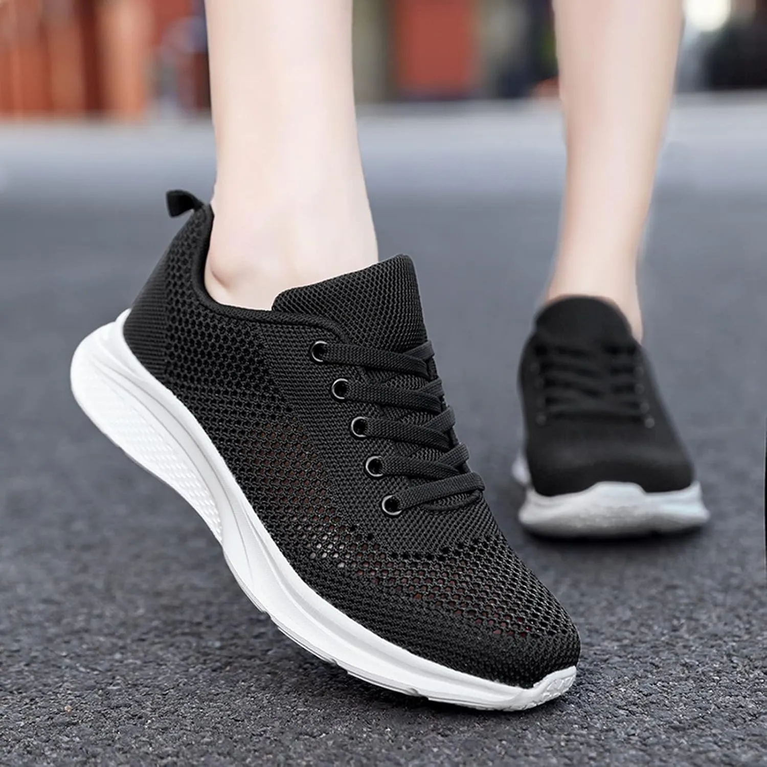 Black High Top Sneakers for Women Comfortable Women's Non Slip Work Shoes Wide Width Black Sneakers for Women Black Casual Sneakers for Women 2023 Zapatos Cerrados De Vestir Ortop??Dicos para Mujer
