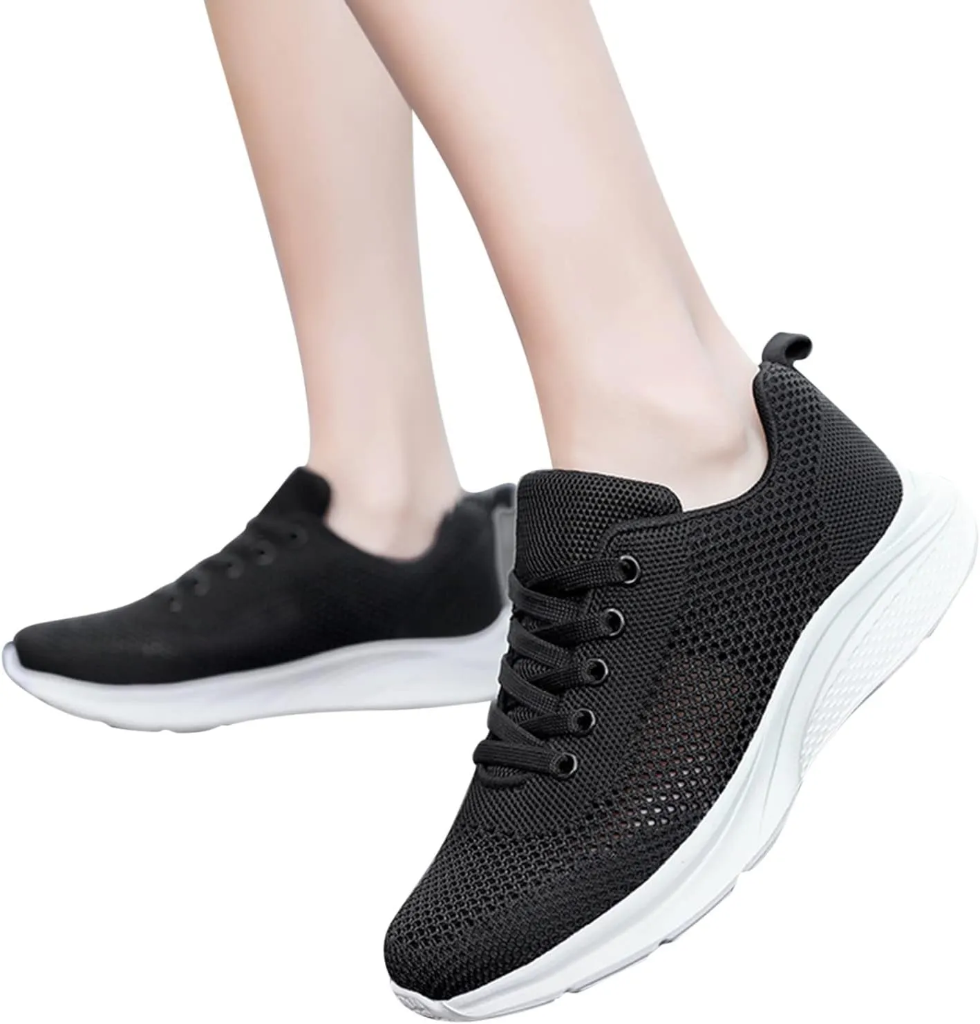 Black High Top Sneakers for Women Comfortable Women's Non Slip Work Shoes Wide Width Black Sneakers for Women Black Casual Sneakers for Women 2023 Zapatos Cerrados De Vestir Ortop??Dicos para Mujer