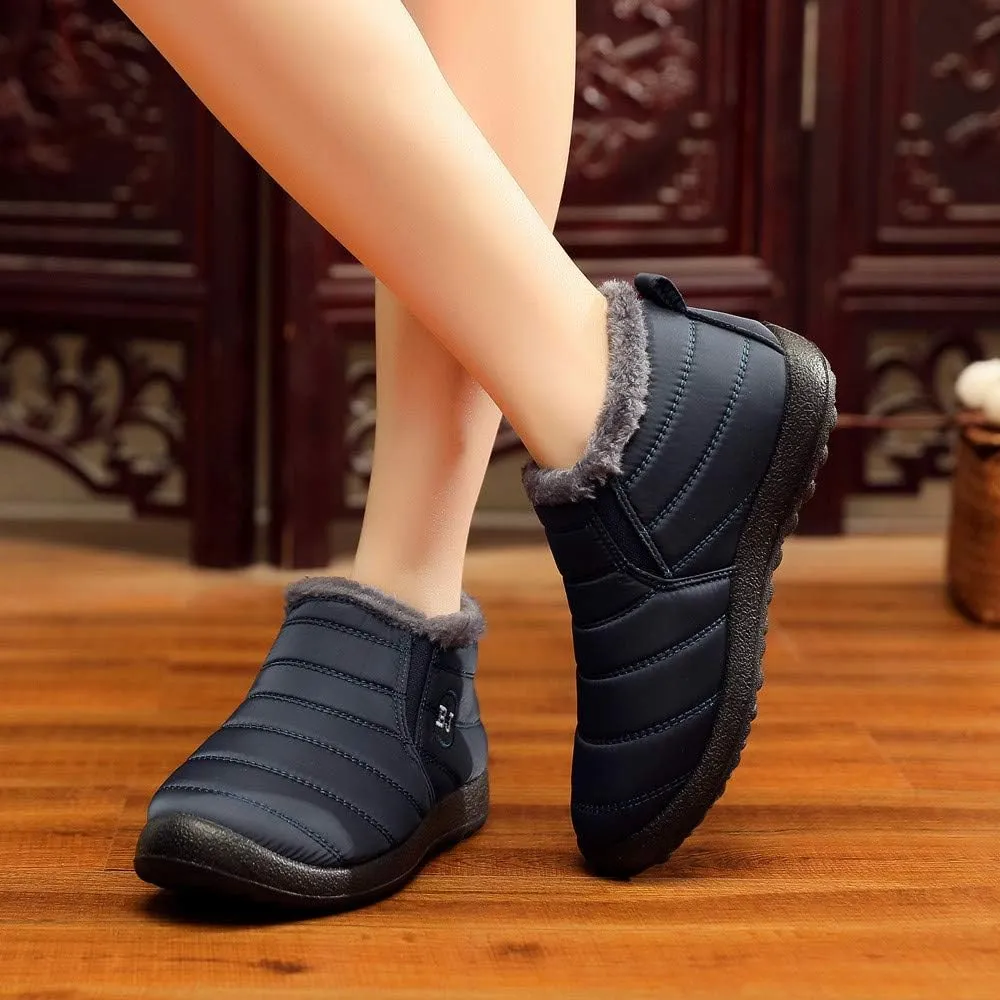 Black Snow Boots for Women Waterproof Women's Composite Toe Waterproof Work Boots Woman Winter Boots Wide Outdoor Boots Women 9.5 Womens Winter Ankle Boot