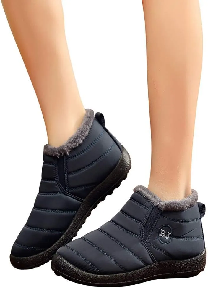 Black Snow Boots for Women Waterproof Women's Composite Toe Waterproof Work Boots Woman Winter Boots Wide Outdoor Boots Women 9.5 Womens Winter Ankle Boot
