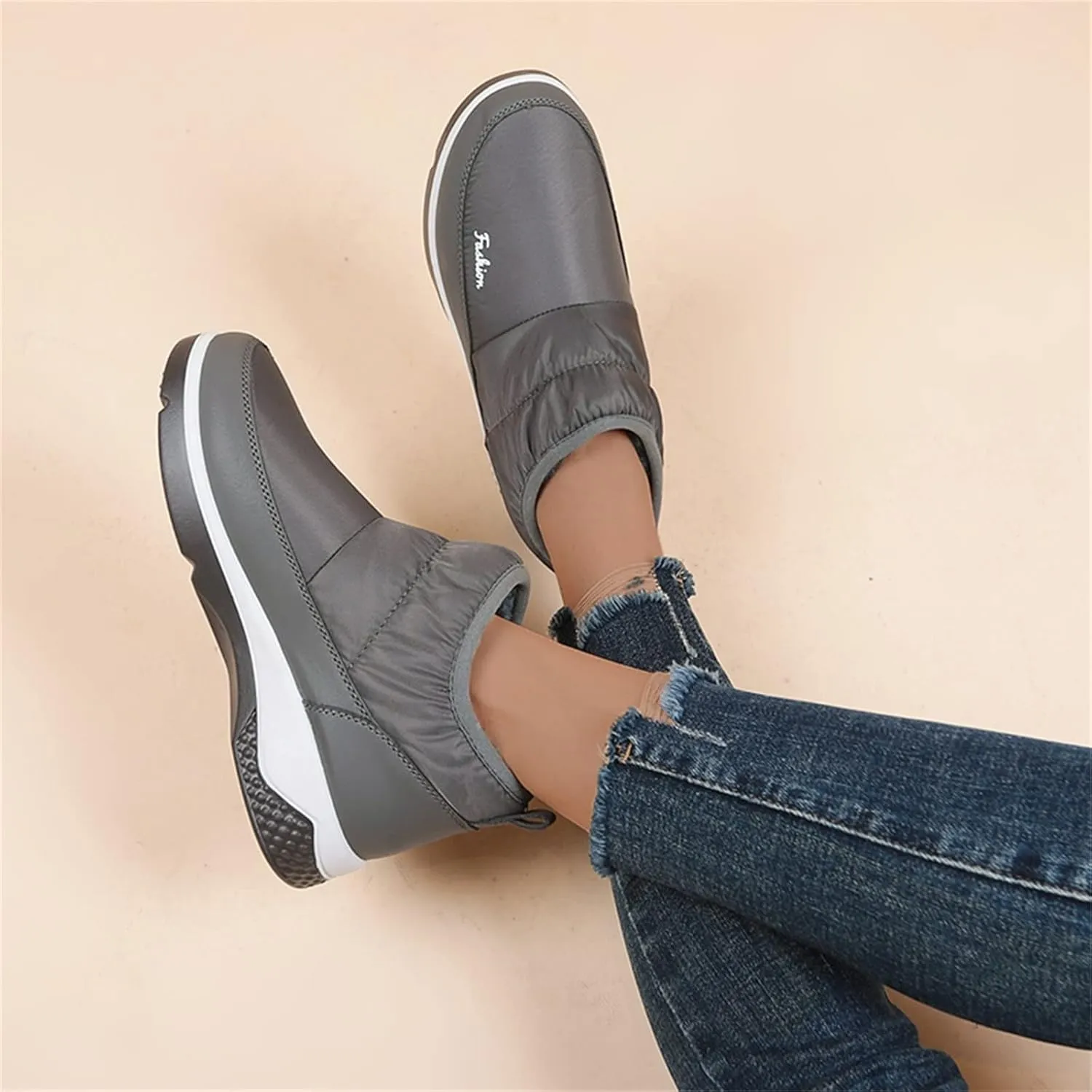 Black Winter Boots for Women Knee High Womens Cute Winter Ankle Boots Waterproof Snow Shoes for Women Womens Winter Snow Boots Waterproof Shoes Botas De Invierno Mujer Elegantes
