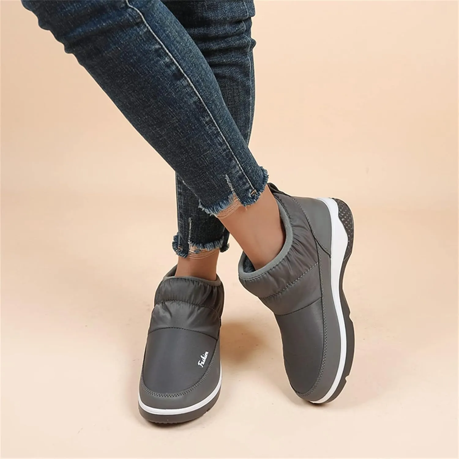 Black Winter Boots for Women Knee High Womens Cute Winter Ankle Boots Waterproof Snow Shoes for Women Womens Winter Snow Boots Waterproof Shoes Botas De Invierno Mujer Elegantes