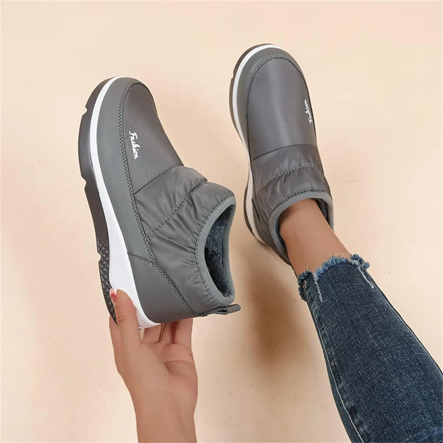 Black Winter Boots for Women Knee High Womens Cute Winter Ankle Boots Waterproof Snow Shoes for Women Womens Winter Snow Boots Waterproof Shoes Botas De Invierno Mujer Elegantes