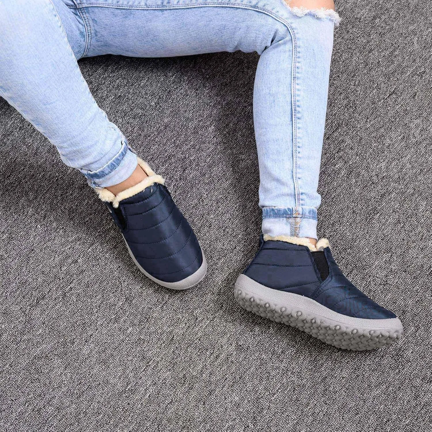 Black Winter Boots for Women Wide Calf Snow Boot Wide Width Women Womens Waterproof Boots Winter Low Heel Winter Dress Boots for Women Fashion, Leather Botas De Hule Termicas Para Mujer De Trabajo