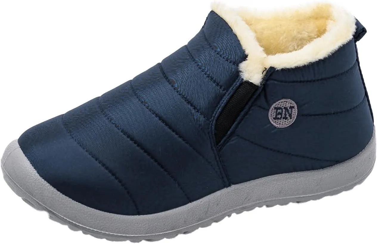 Black Winter Boots for Women Wide Calf Snow Boot Wide Width Women Womens Waterproof Boots Winter Low Heel Winter Dress Boots for Women Fashion, Leather Botas De Hule Termicas Para Mujer De Trabajo