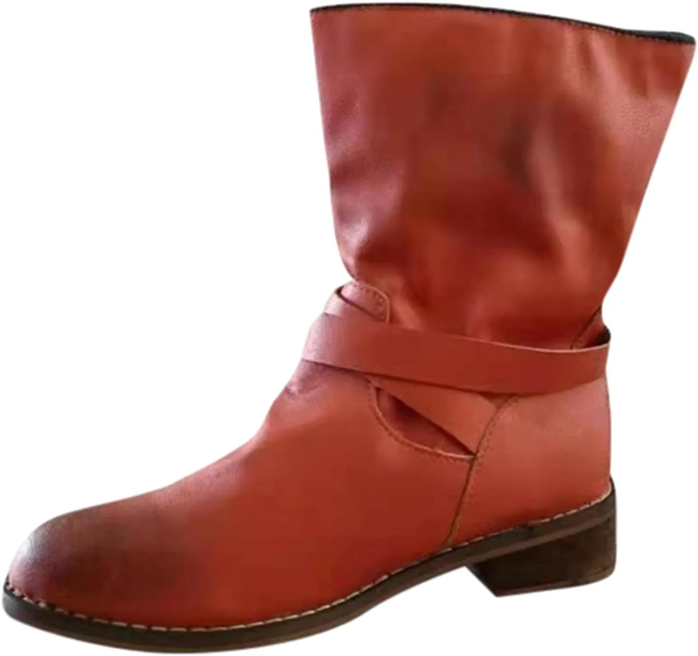 Booties for Women Low Heel Women's Boots Comfortable Ankle Boots for Women Kallie Wedge Bootie Ankle Boots Wedge Brown Ankle Boots for Women Low Heel Buckle