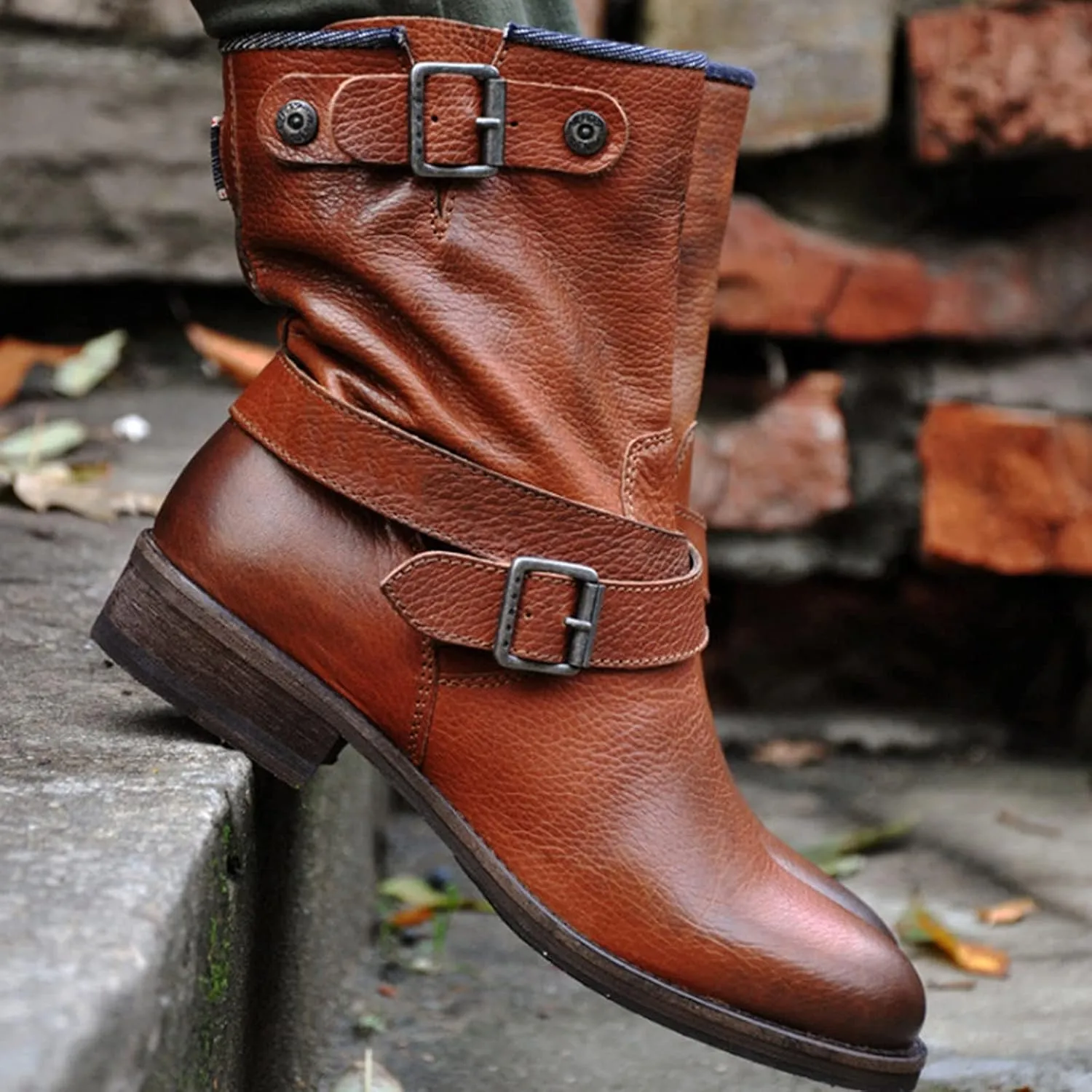 Booties for Women Low Heel Women's Boots Comfortable Ankle Boots for Women Kallie Wedge Bootie Ankle Boots Wedge Brown Ankle Boots for Women Low Heel Buckle