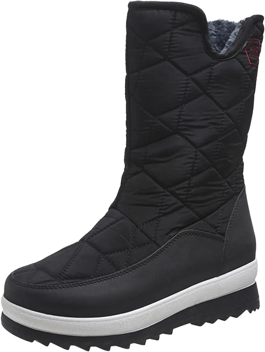Boots Winter Snow Women's Wide Women Snow Booties Womens Slip on Winter Boots Ankle Womens Waterproof Boots 6.5 Snow Boots Wide Calf
