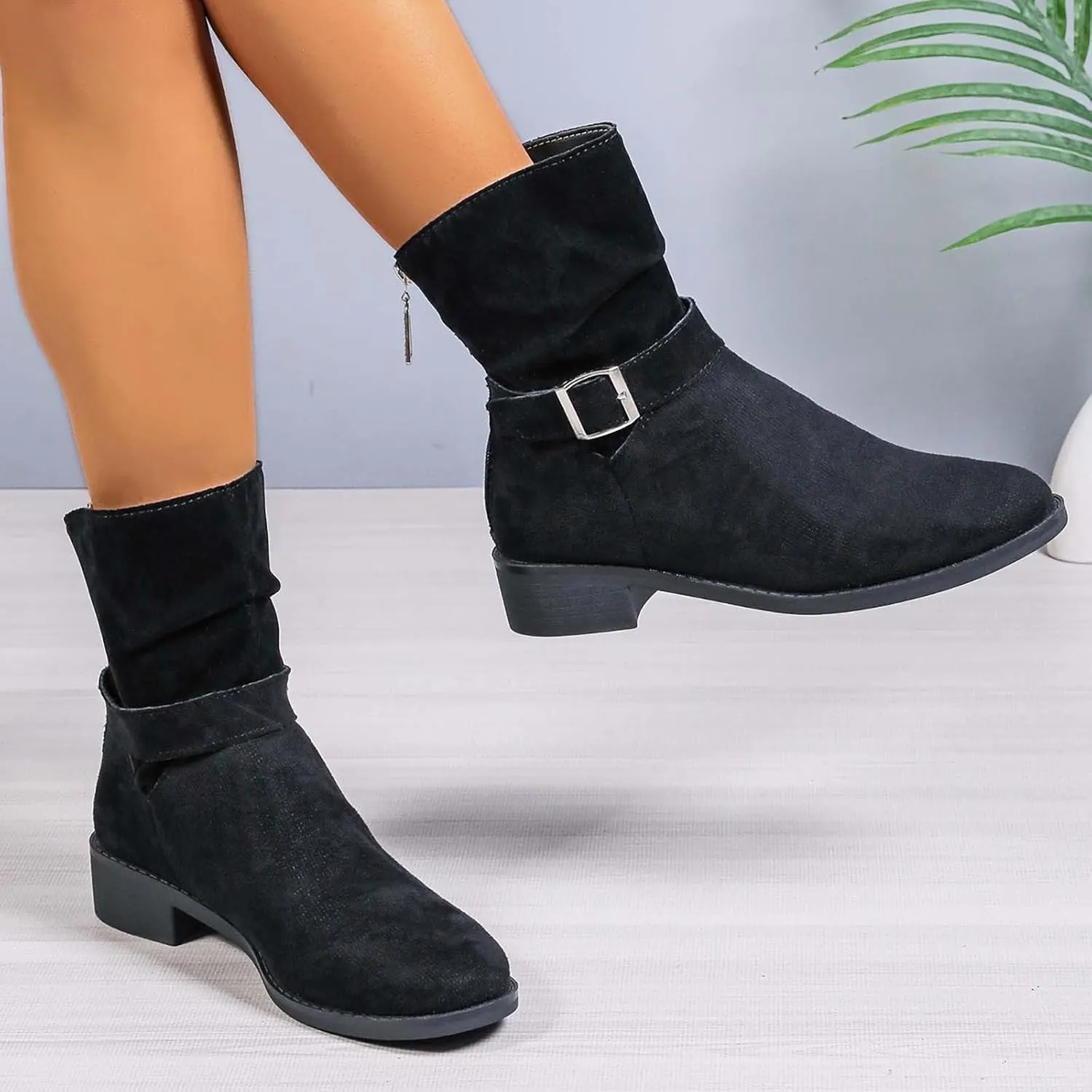 Boots Women Sexy Ankle Boots for Women Goth Boots Dark Brown Womens Boots Ankle Boots for Women No Heel 2024 Women's Black Ankle Boots Low Heel