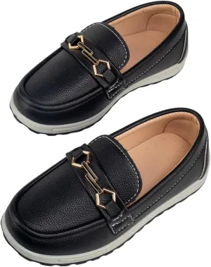 Boys Girls Penny Loafer Lightweight Slip On Flats Boat Boys Dress Shoes