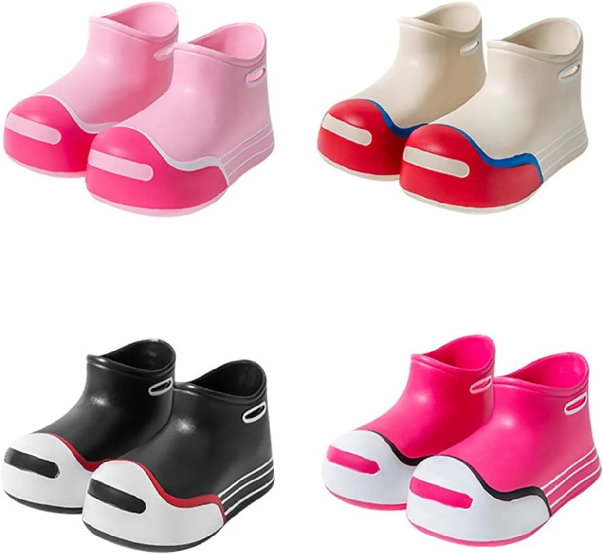 Boys Girls Soft Cute Rain Boots Big Kids Children Rain Boots Portable Comfortable Anti Slip Rainy Girls Leather Shoes