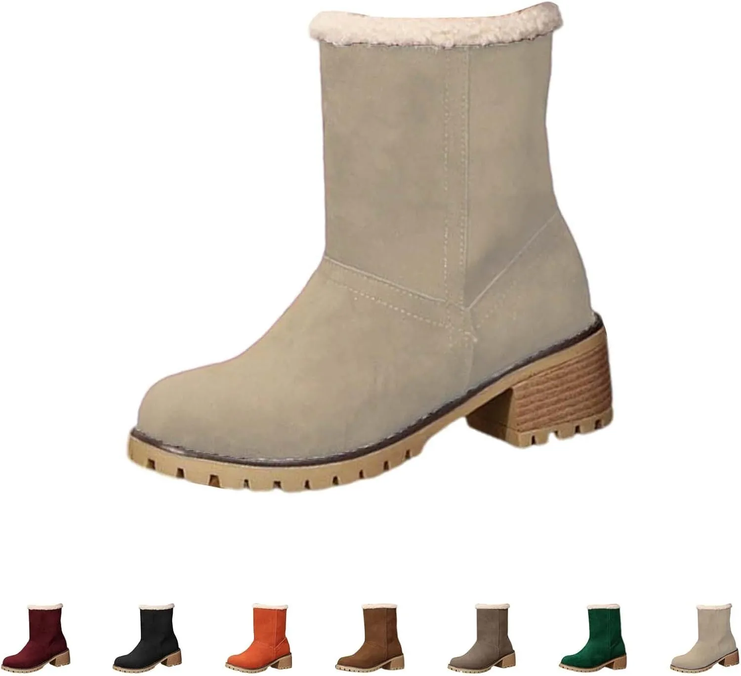 Brown Booties for Women Womens Fall Boots 2024 High Heeled Boots Wide Width Cowboy Boots for Women Black Square toe Ankle Boots for Women Low Heel Small Walking Boot for Sprained Ankle