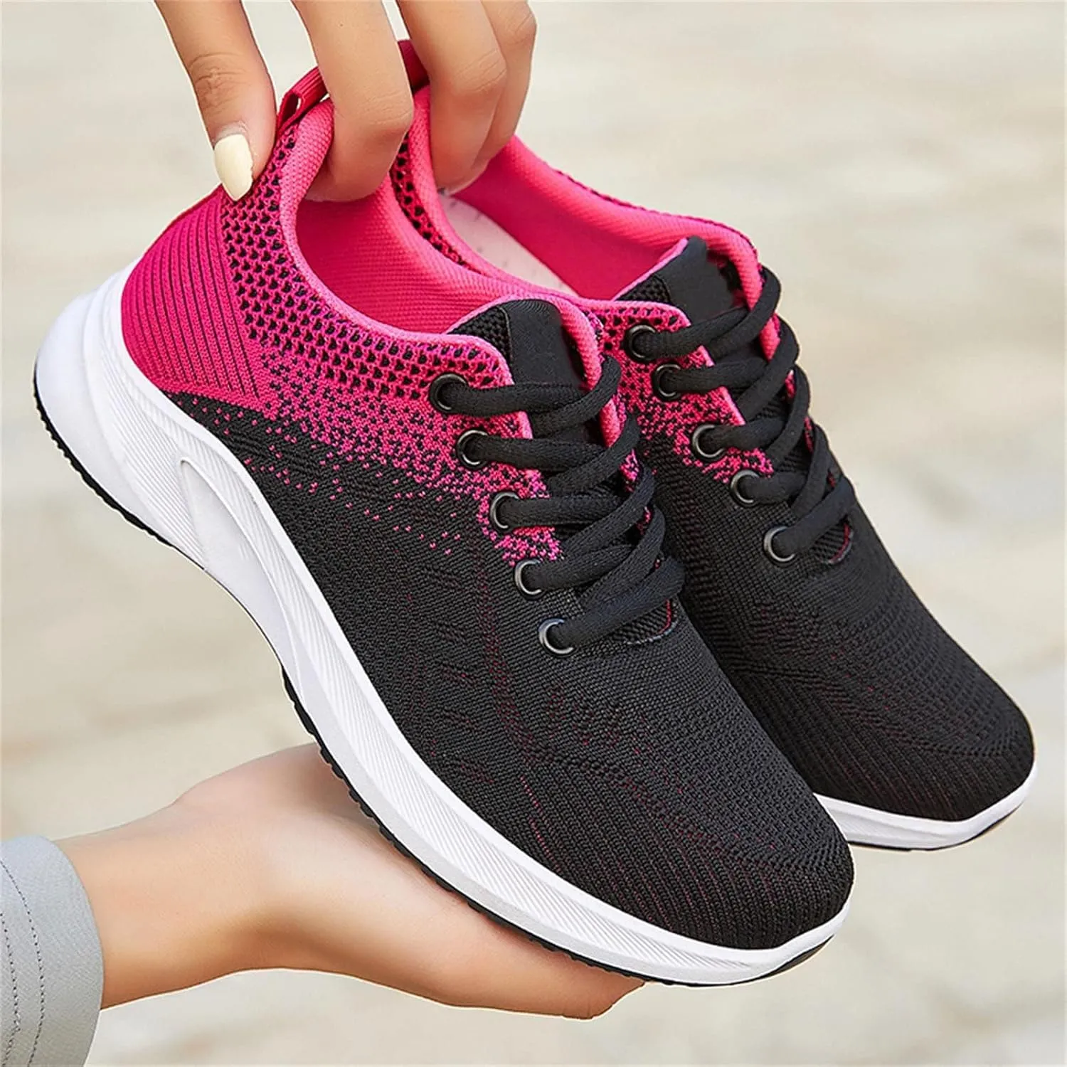 Canbebig Orthopedic Shoes for Women Lightweight Tennis Walking Shoes Mesh Breathable Gym Work Fashion Sneakers with Arch Support