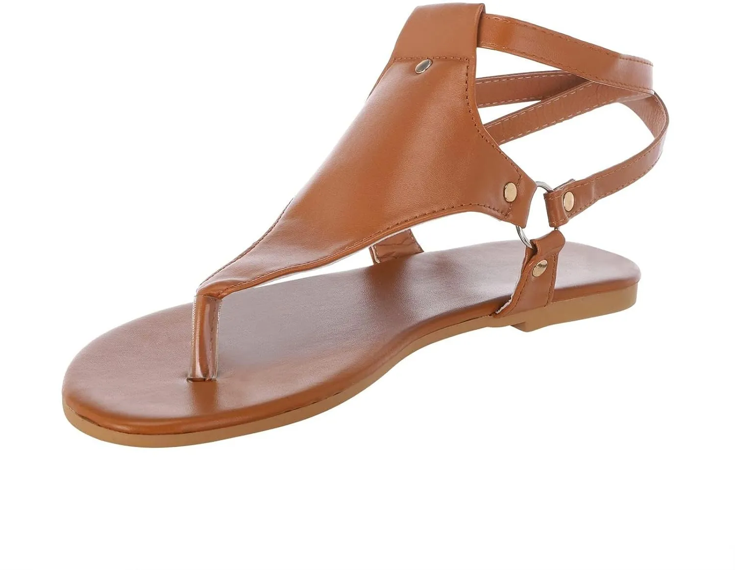 Canbebig Supportive Sandals for Women Arch Support Orthopedic Flip Flops T-Strap Walking Flat Sandals Comfortable Soft Cushion Summer Slippers Vacation Shoes
