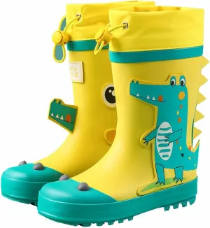 Children Boys Girls Mid Calf Rain Boots aterproof Shoes Kids Adorable Patterns Lightweight Anti Baby Boys Shoes Size 4