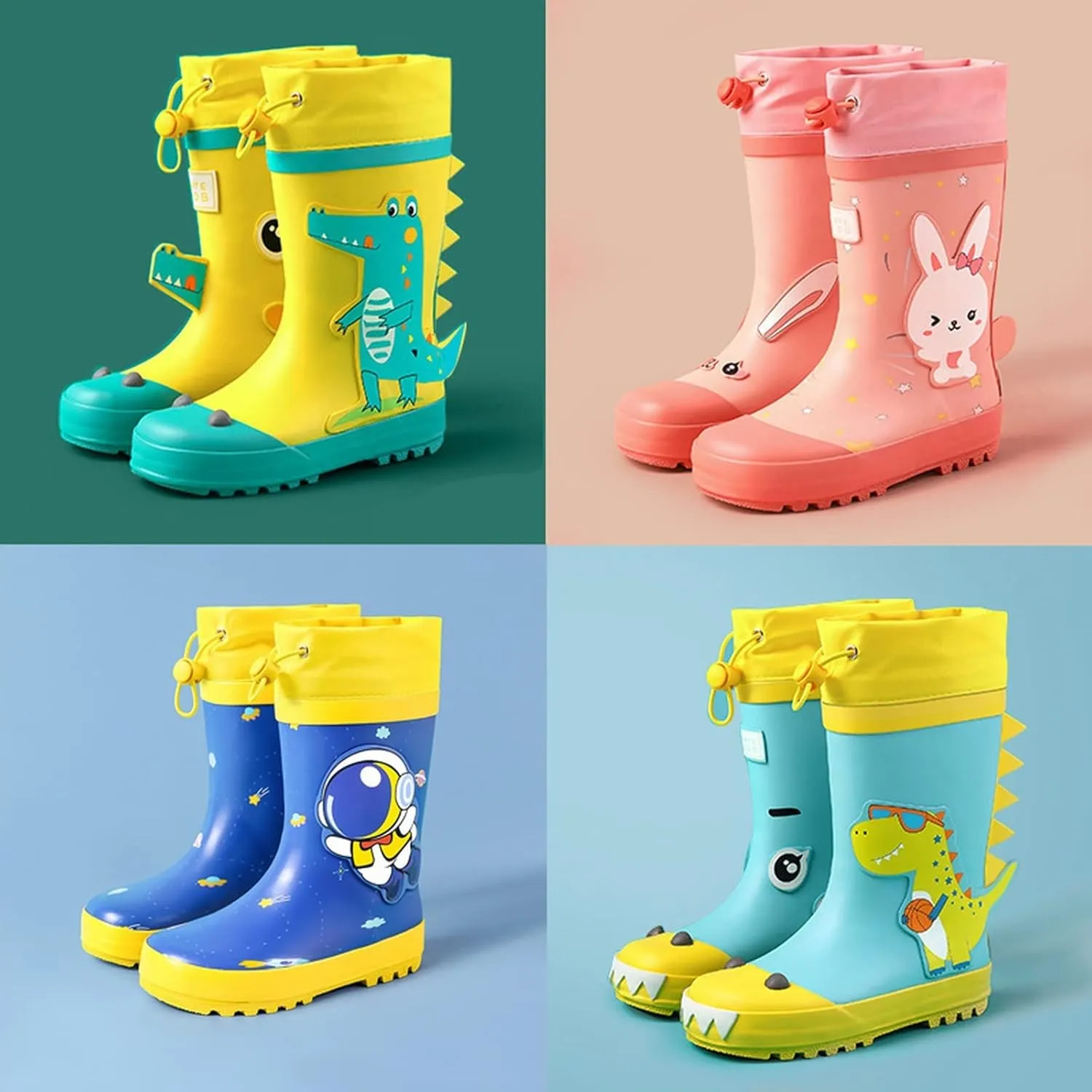 Children Boys Girls Mid Calf Rain Boots aterproof Shoes Kids Adorable Patterns Lightweight Anti Baby Boys Shoes Size 4