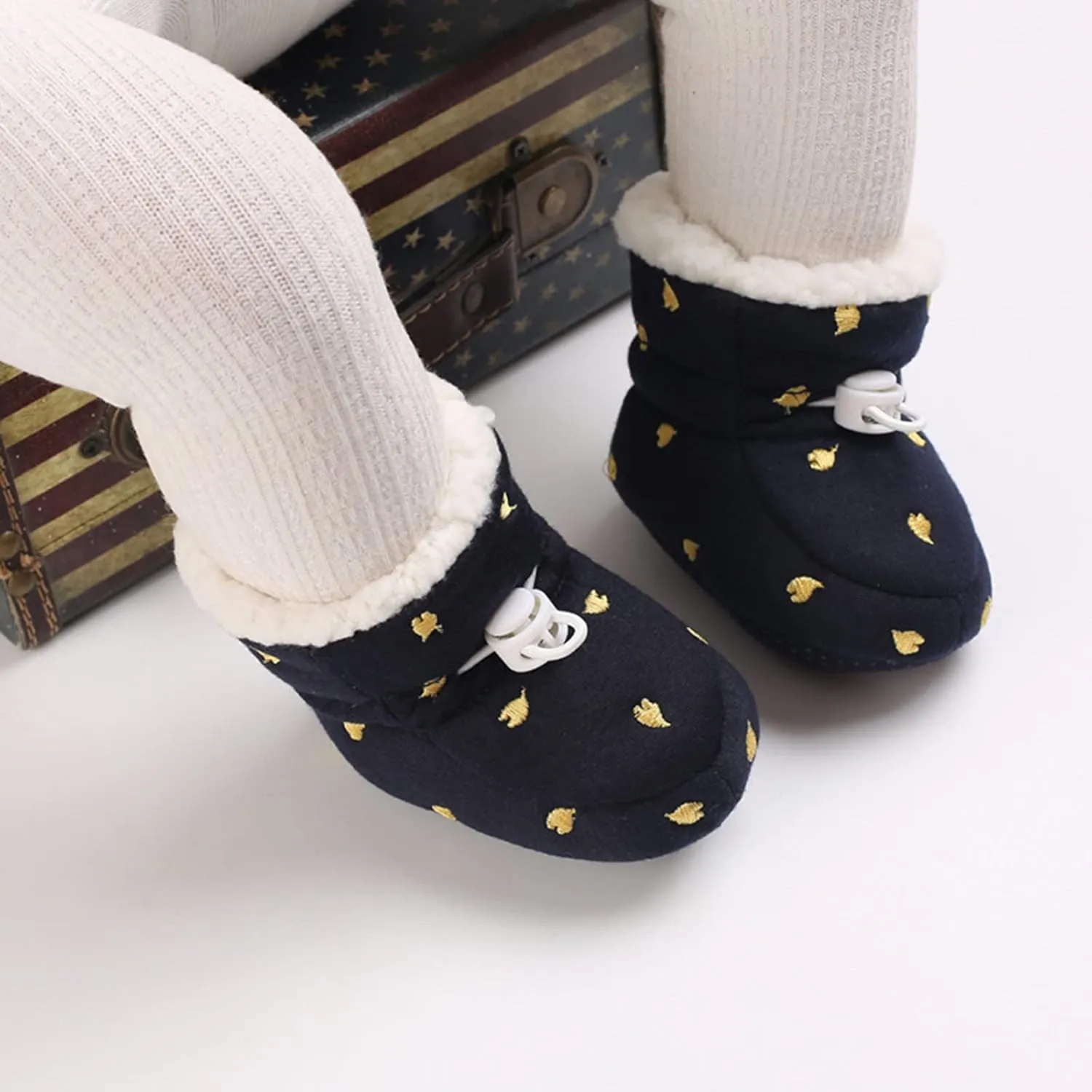 Christmas Baby Boots Baby Shoes Fleece Warm Short Boots Shoes Fashion Printing Non Slip Breathable Nude Boots Baby Girl Winter Boots Size 5