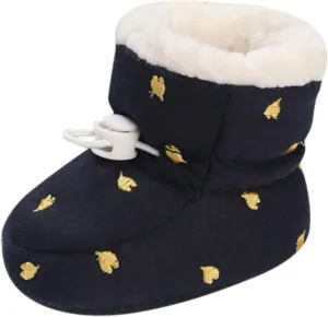 Christmas Baby Boots Baby Shoes Fleece Warm Short Boots Shoes Fashion Printing Non Slip Breathable Nude Boots Baby Girl Winter Boots Size 5