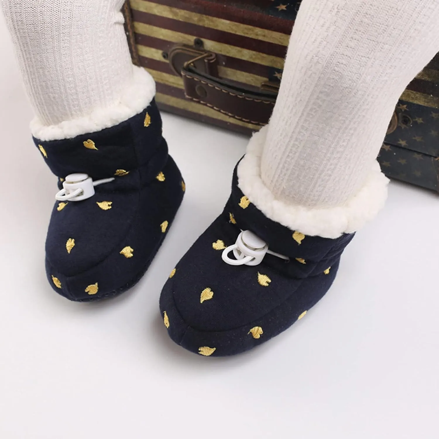 Christmas Baby Boots Baby Shoes Fleece Warm Short Boots Shoes Fashion Printing Non Slip Breathable Nude Boots Baby Girl Winter Boots Size 5