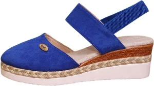 Closed Toe Sandals Women Fashion Woven Espadrilles Shoes Comfortable Platform Wedge Sandals Adjustable Buckle Ankle Strap Shoes Anti Slip Summer Footwear