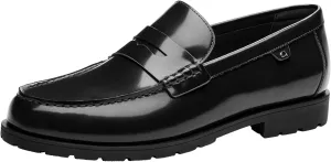 COACH Men's Reagan Penny Loafer, Black, 8.5