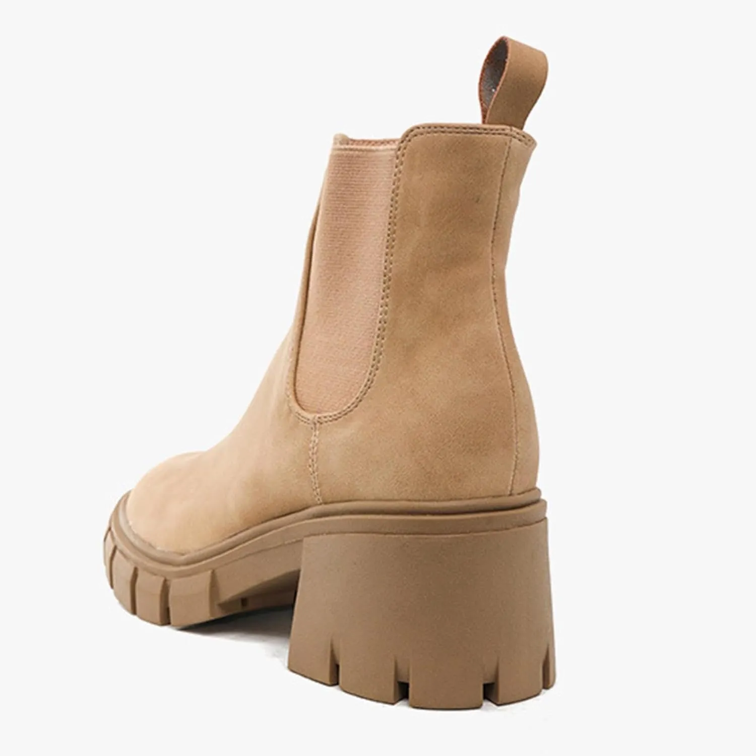 Combat Women Ankle Boots Fashion Women Boots Thick Heel Boots for Women Autumn And Winter Round Toe Slip on Boots