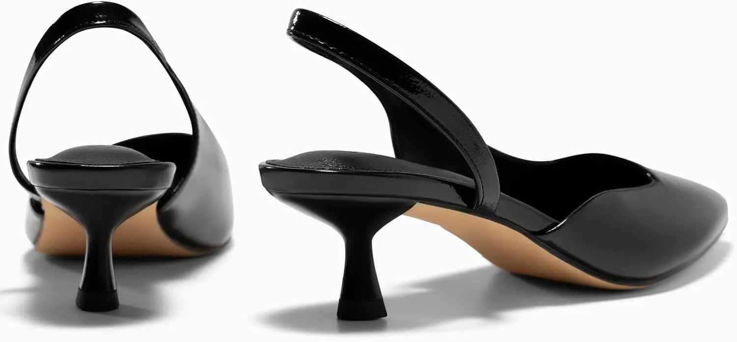 Coutgo Womens Slingback Stiletto High Heels Closed Pointed Toe Pumps D??Orsay Sexy Office Dress Shoes