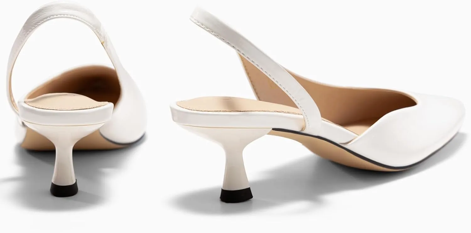 Coutgo Womens Slingback Stiletto High Heels Closed Pointed Toe Pumps D??Orsay Sexy Office Dress Shoes
