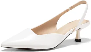 Coutgo Womens Slingback Stiletto High Heels Closed Pointed Toe Pumps D??Orsay Sexy Office Dress Shoes