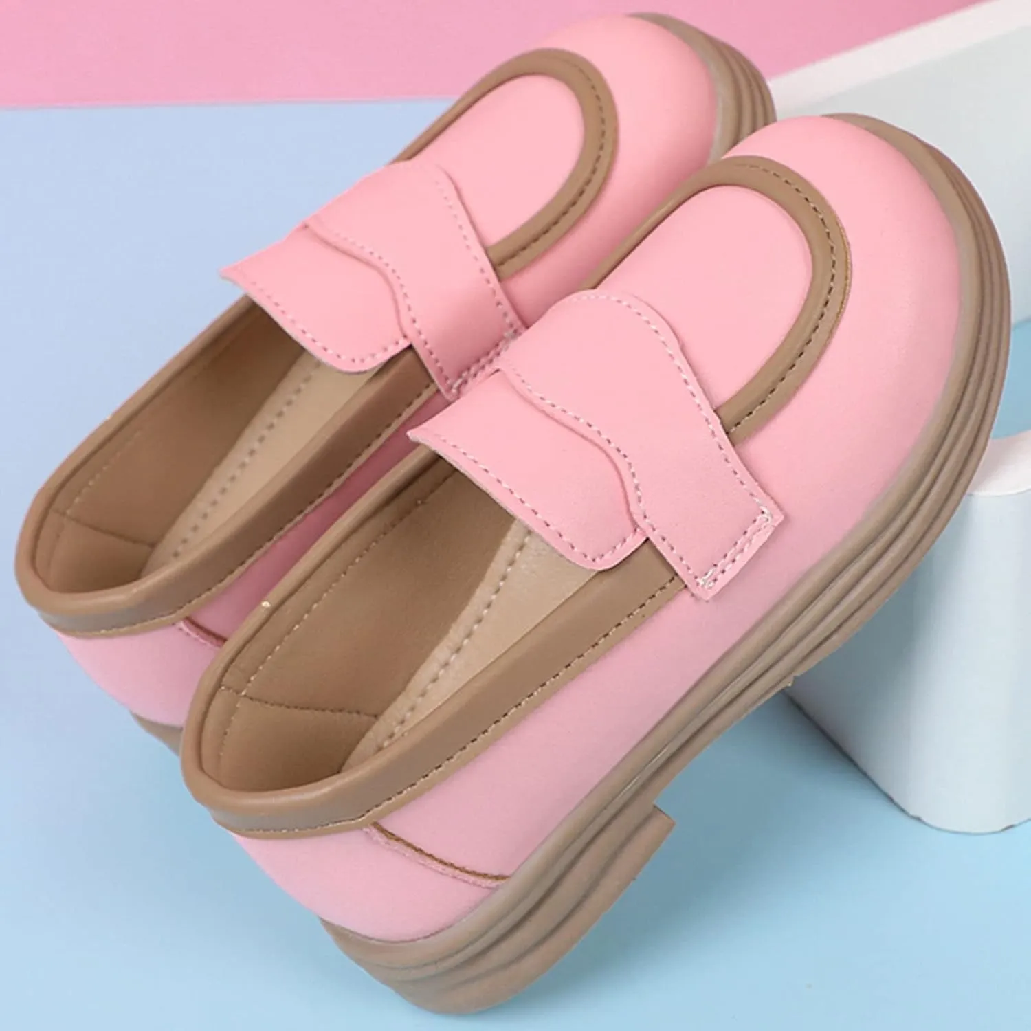 Dress Shoes for Girl Chunky Loafers Girls Platform Loafers School Uniform Slip On Shoes Toddler Girls Shoes