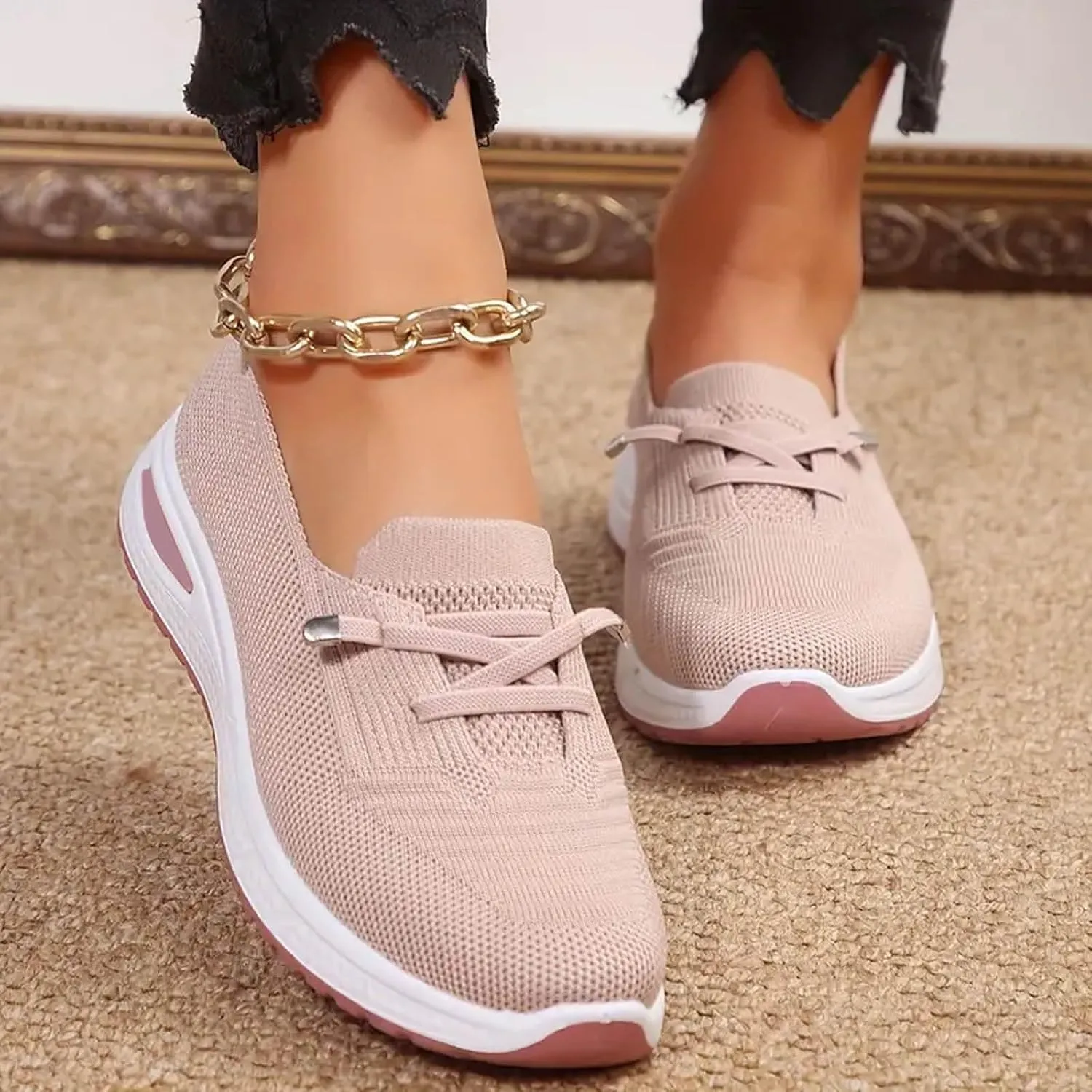 Eduavar Sandals Women Hands Free Slip On Sneaker Lightweight Casual Multi-Purpose Walking Tennis Shoes for Gym Travel Work