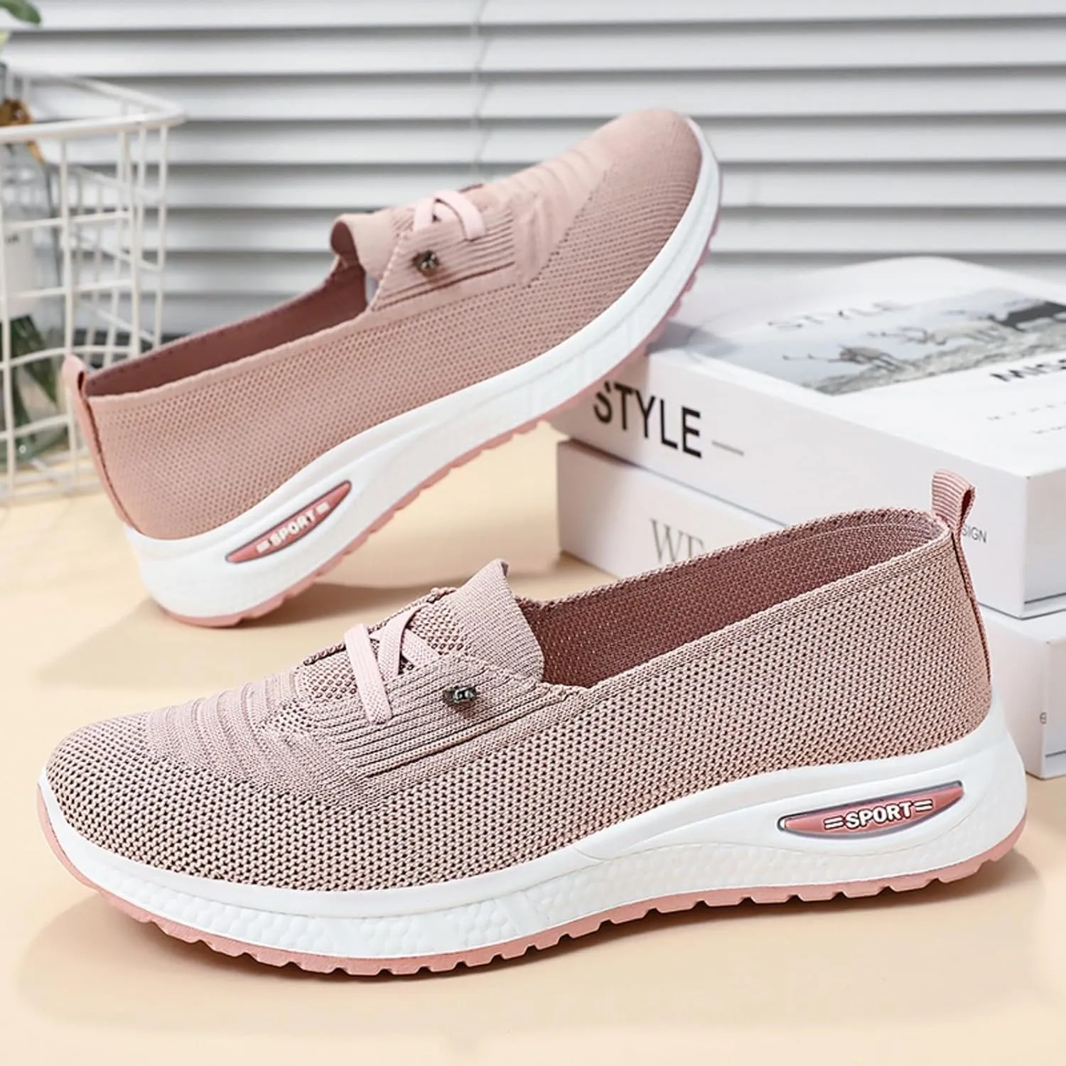 Eduavar Sandals Women Hands Free Slip On Sneaker Lightweight Casual Multi-Purpose Walking Tennis Shoes for Gym Travel Work