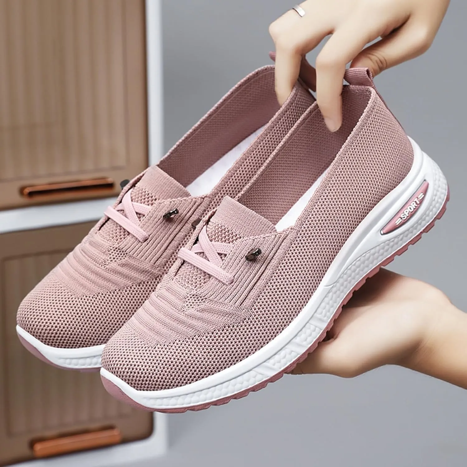 Eduavar Sandals Women Hands Free Slip On Sneaker Lightweight Casual Multi-Purpose Walking Tennis Shoes for Gym Travel Work